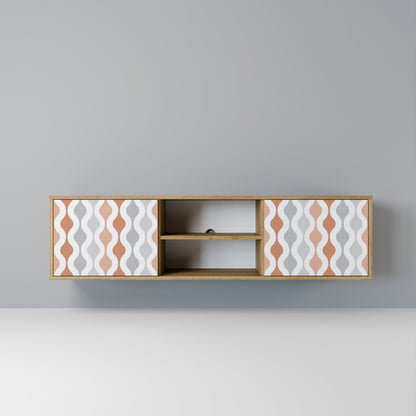 HAZY NOSTALGIA 2-Door TV Stand in Oak Effect