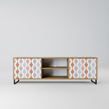HAZY NOSTALGIA 2-Door TV Stand in Oak Effect