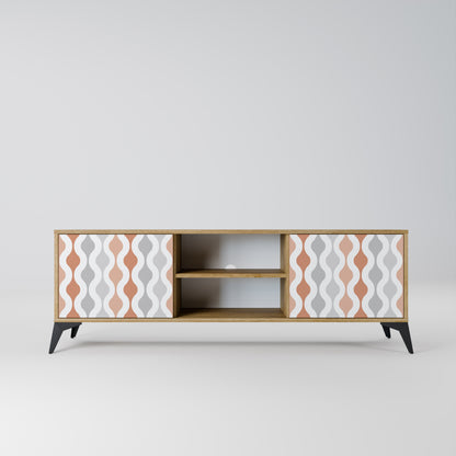 HAZY NOSTALGIA 2-Door TV Stand in Oak Effect