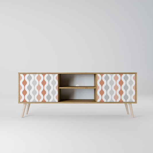 HAZY NOSTALGIA 2-Door TV Stand in Oak Effect