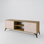 CERAMIC TEXTURE 2-Door TV Stand in Oak Effect