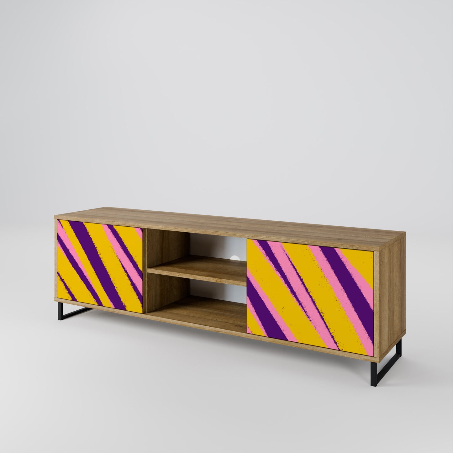 DREAMS COME TRUE 2-Door TV Stand in Oak Effect