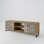 SLIGHTLY BLURRED 2-Door TV Stand in Oak Effect