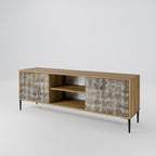 SLIGHTLY BLURRED 2-Door TV Stand in Oak Effect