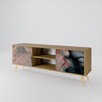 GILDED SWIRLS 2-Door TV Stand in Oak Effect