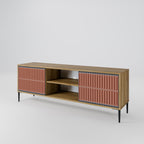 HYPNOTIC GATE 2-Door TV Stand in Oak Effect