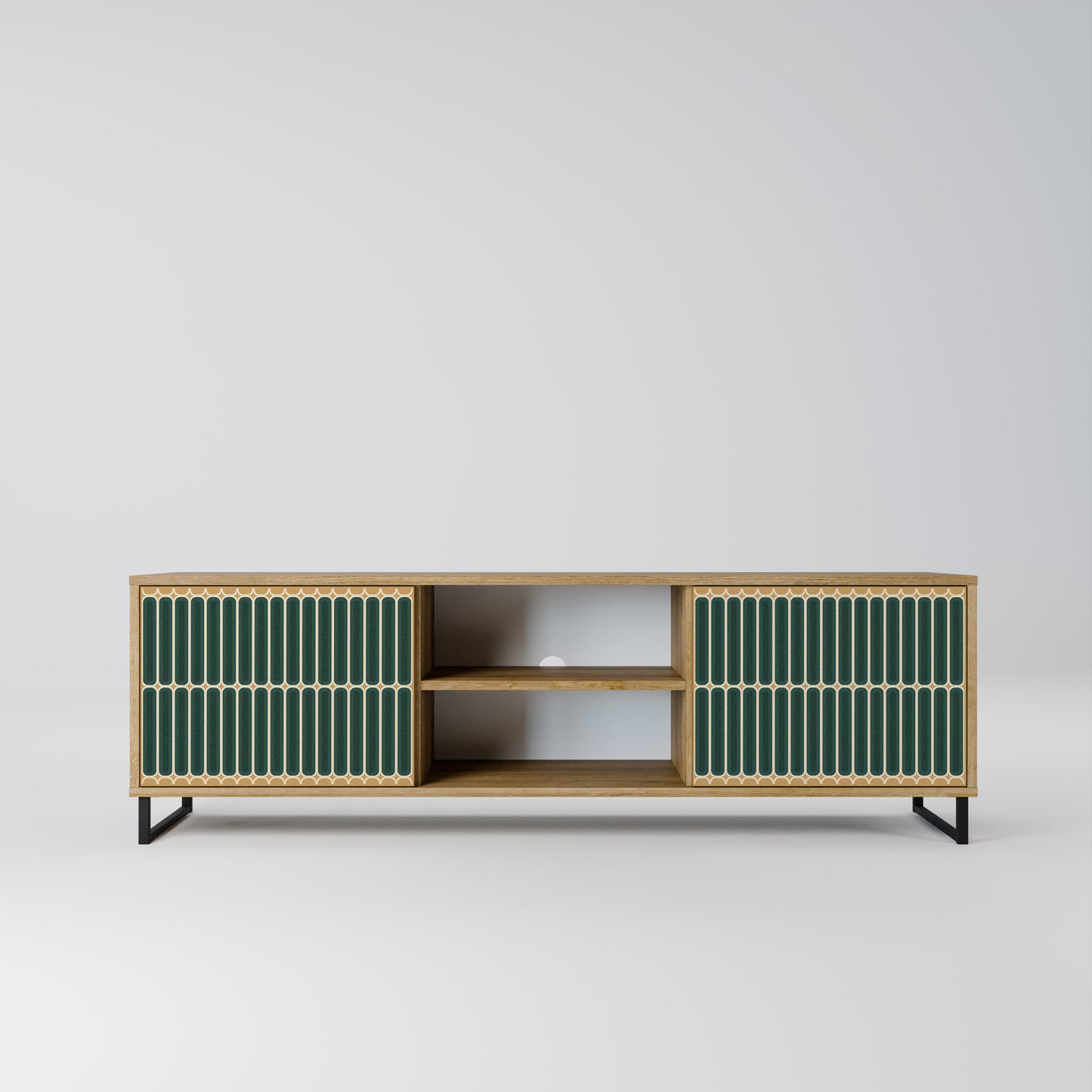 ILUSION GATE 2-Door TV Stand in Oak Effect