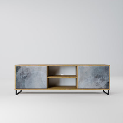 MUTED ARC 2-Door TV Stand in Oak Effect