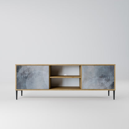 MUTED ARC 2-Door TV Stand in Oak Effect