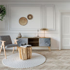 MUTED ARC 2-Door TV Stand in Oak Effect