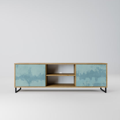 SKY WASH 2-Door TV Stand in Oak Effect