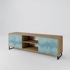 SKY WASH 2-Door TV Stand in Oak Effect