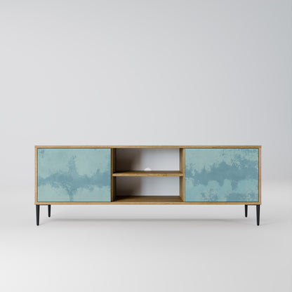 SKY WASH 2-Door TV Stand in Oak Effect