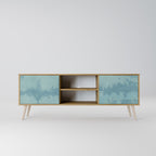 SKY WASH 2-Door TV Stand in Oak Effect