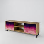 AURORA BOREALIS 2-Door TV Stand in Oak Effect