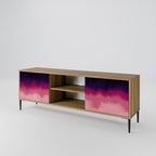 AURORA BOREALIS 2-Door TV Stand in Oak Effect