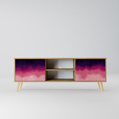 AURORA BOREALIS 2-Door TV Stand in Oak Effect