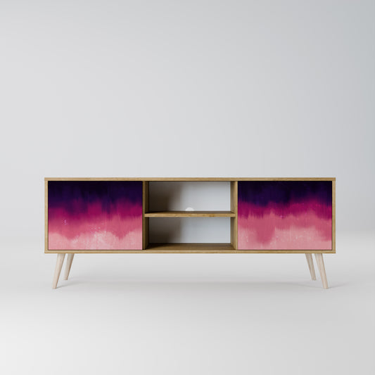 AURORA BOREALIS 2-Door TV Stand in Oak Effect