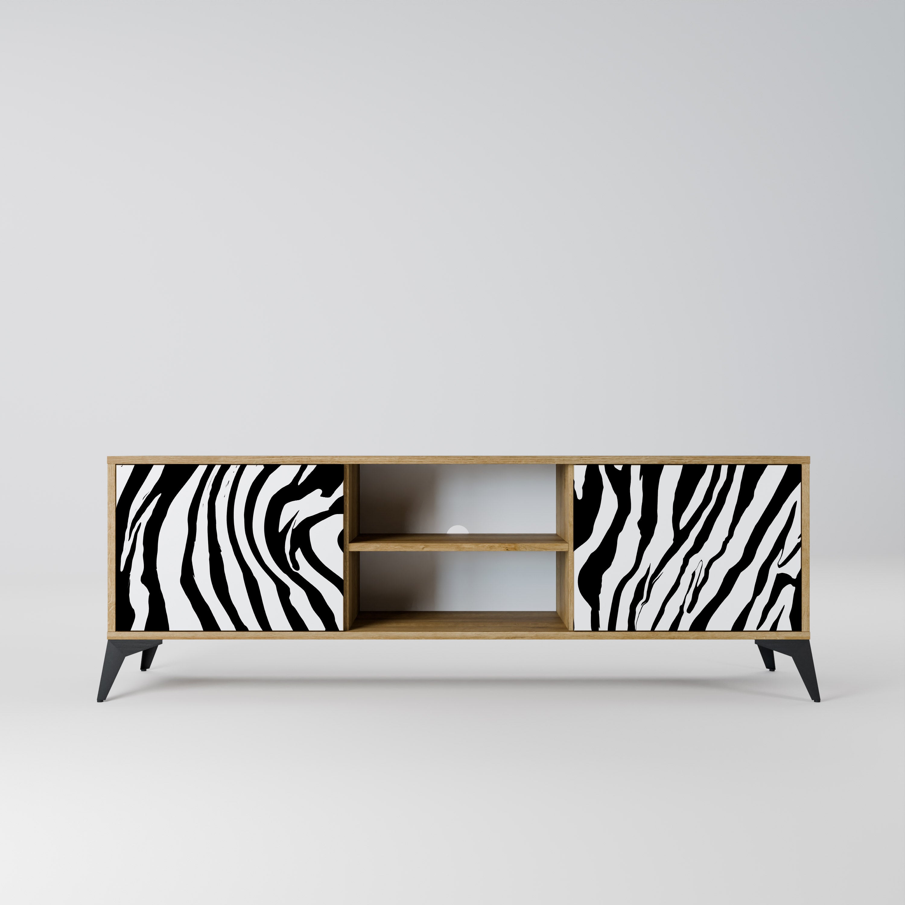 SPLENDID ZEBRA 2-dörrars TV-bänk i ekeffekt