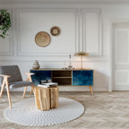 CELESTIAL FALL 2-Door TV Stand in Oak Effect