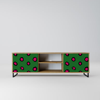 FUNKY SPOTS 2-Door TV Stand in Oak Effect
