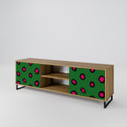 FUNKY SPOTS 2-Door TV Stand in Oak Effect