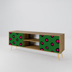 FUNKY SPOTS 2-Door TV Stand in Oak Effect