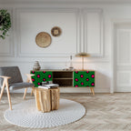 FUNKY SPOTS 2-Door TV Stand in Oak Effect