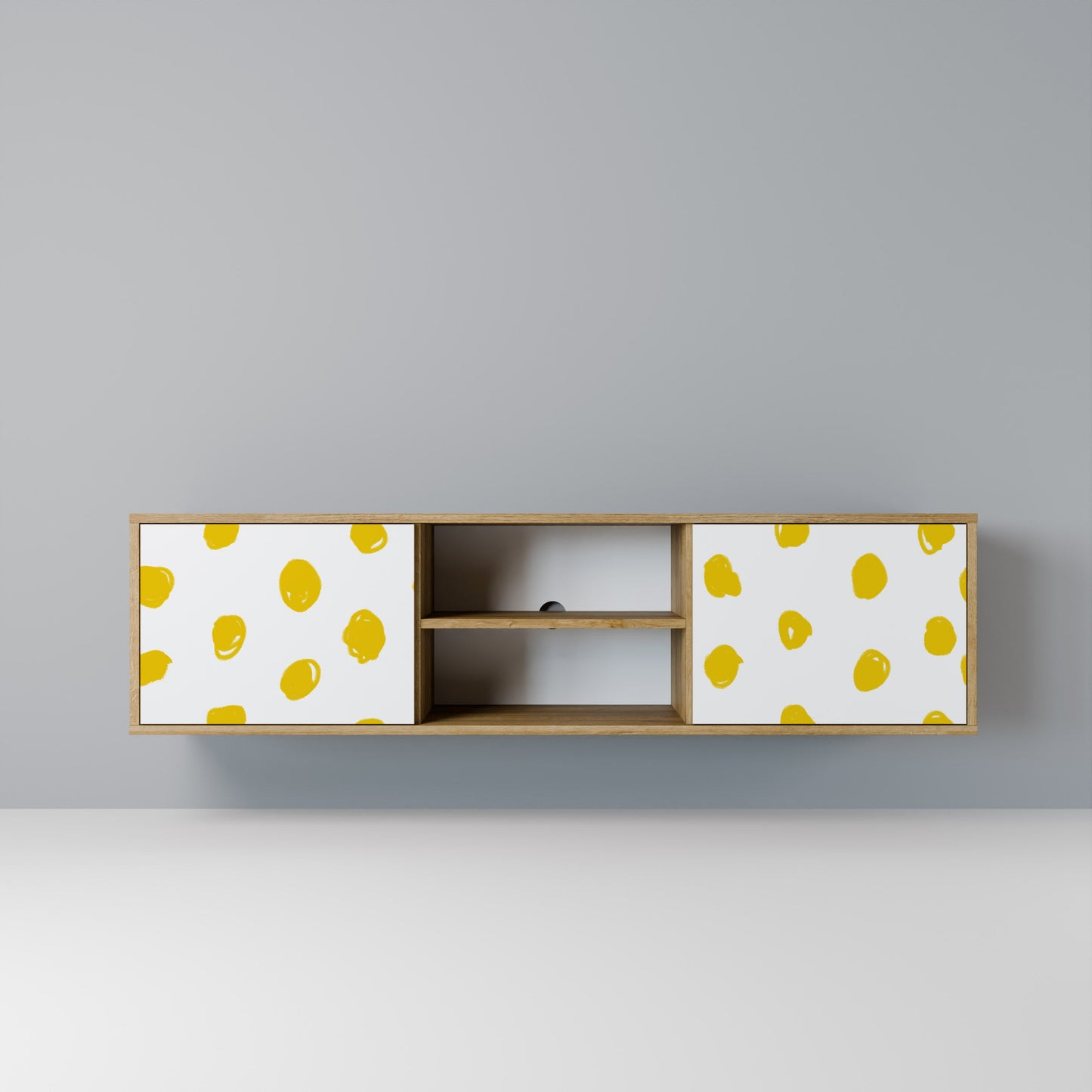 RADIANT REVERIE 2-Door TV Stand in Oak Effect