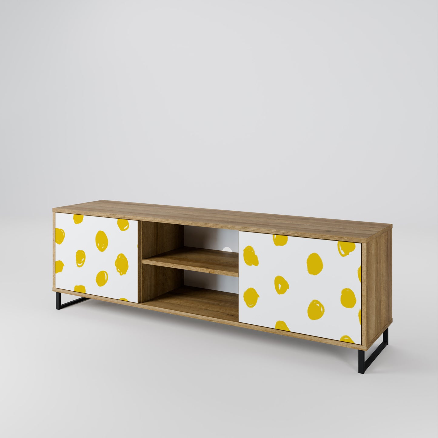 RADIANT REVERIE 2-Door TV Stand in Oak Effect