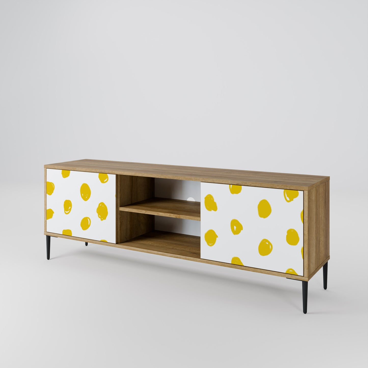 RADIANT REVERIE 2-Door TV Stand in Oak Effect