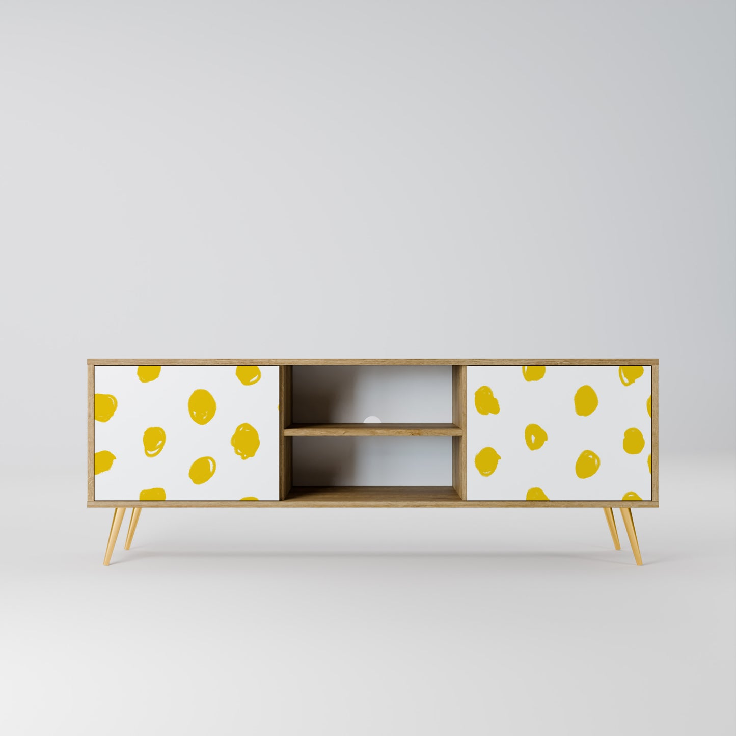 RADIANT REVERIE 2-Door TV Stand in Oak Effect