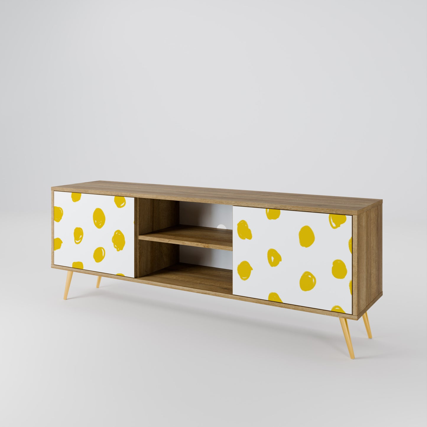 RADIANT REVERIE 2-Door TV Stand in Oak Effect