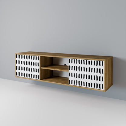 NIGHTY MELODIES 2-Door TV Stand in Oak Effect