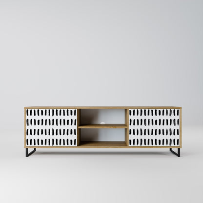 NIGHTY MELODIES 2-Door TV Stand in Oak Effect