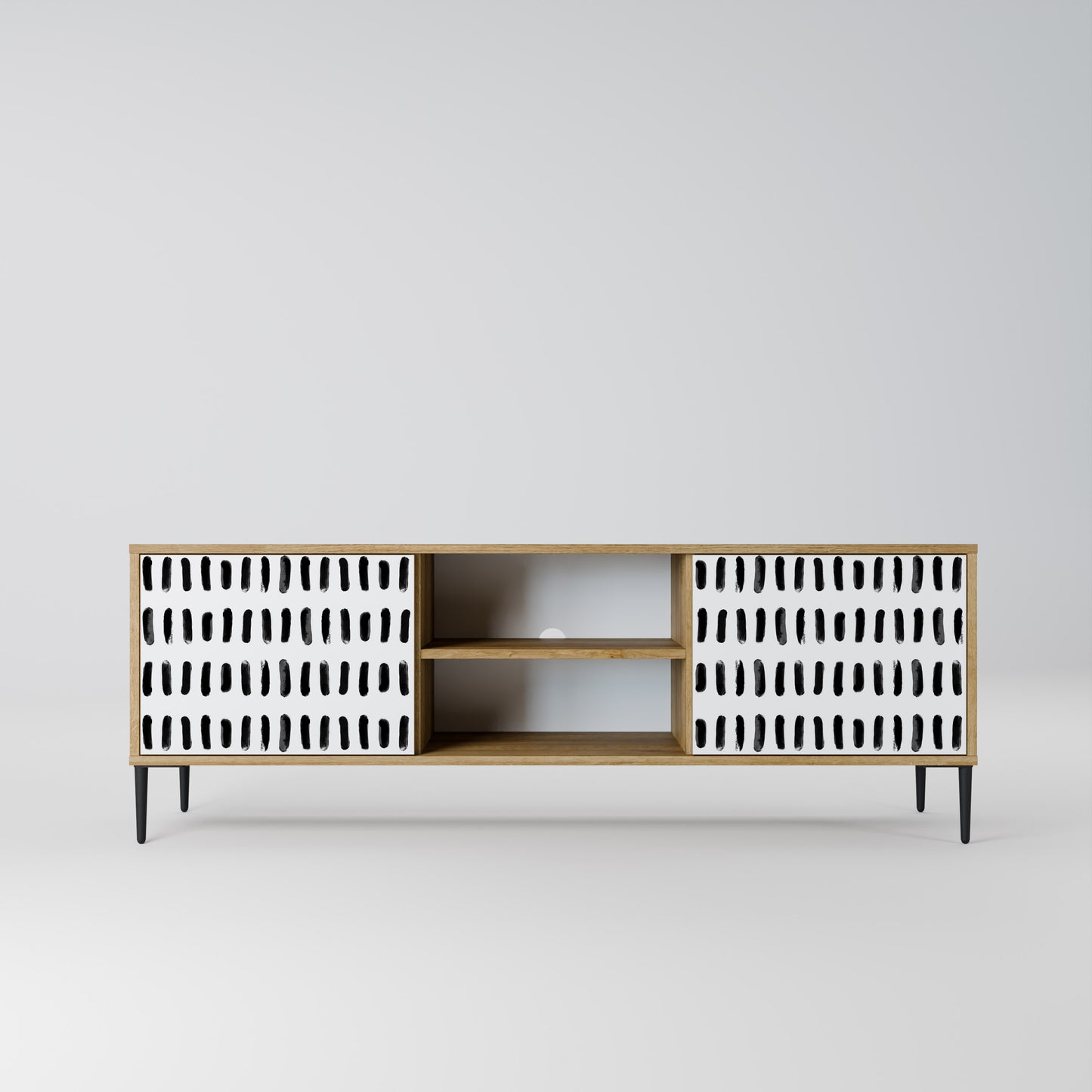 NIGHTY MELODIES 2-Door TV Stand in Oak Effect