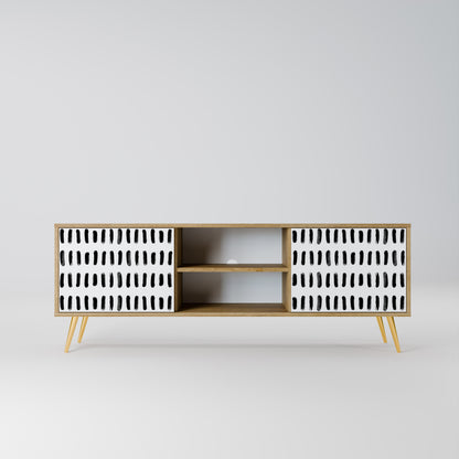 NIGHTY MELODIES 2-Door TV Stand in Oak Effect