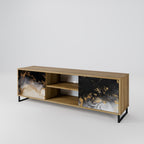 MARBLE OF TOMMORROW 2-Door TV Stand in Oak Effect