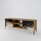 MARBLE OF TOMMORROW 2-Door TV Stand in Oak Effect