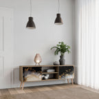 MARBLE OF TOMMORROW 2-Door TV Stand in Oak Effect