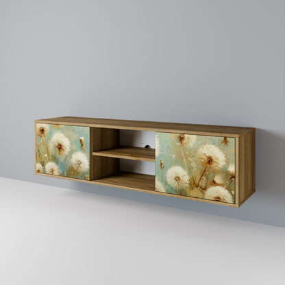 DREAMY MEADOW 2-Door TV Stand in Oak Effect