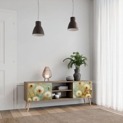 DREAMY MEADOW 2-Door TV Stand in Oak Effect