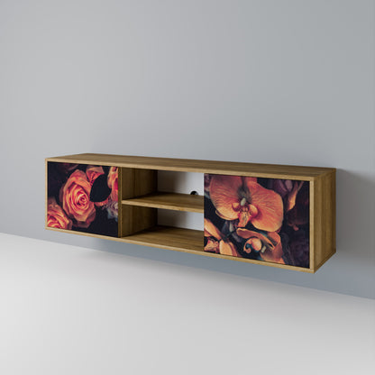 NEVERENDING BLOOM 2-Door TV Stand in Oak Effect