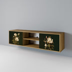 FLORAL NOIR 2-Door TV Stand in Oak Effect