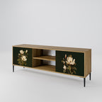 FLORAL NOIR 2-Door TV Stand in Oak Effect
