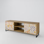 SPRING WHIMSY 2-Door TV Stand in Oak Effect