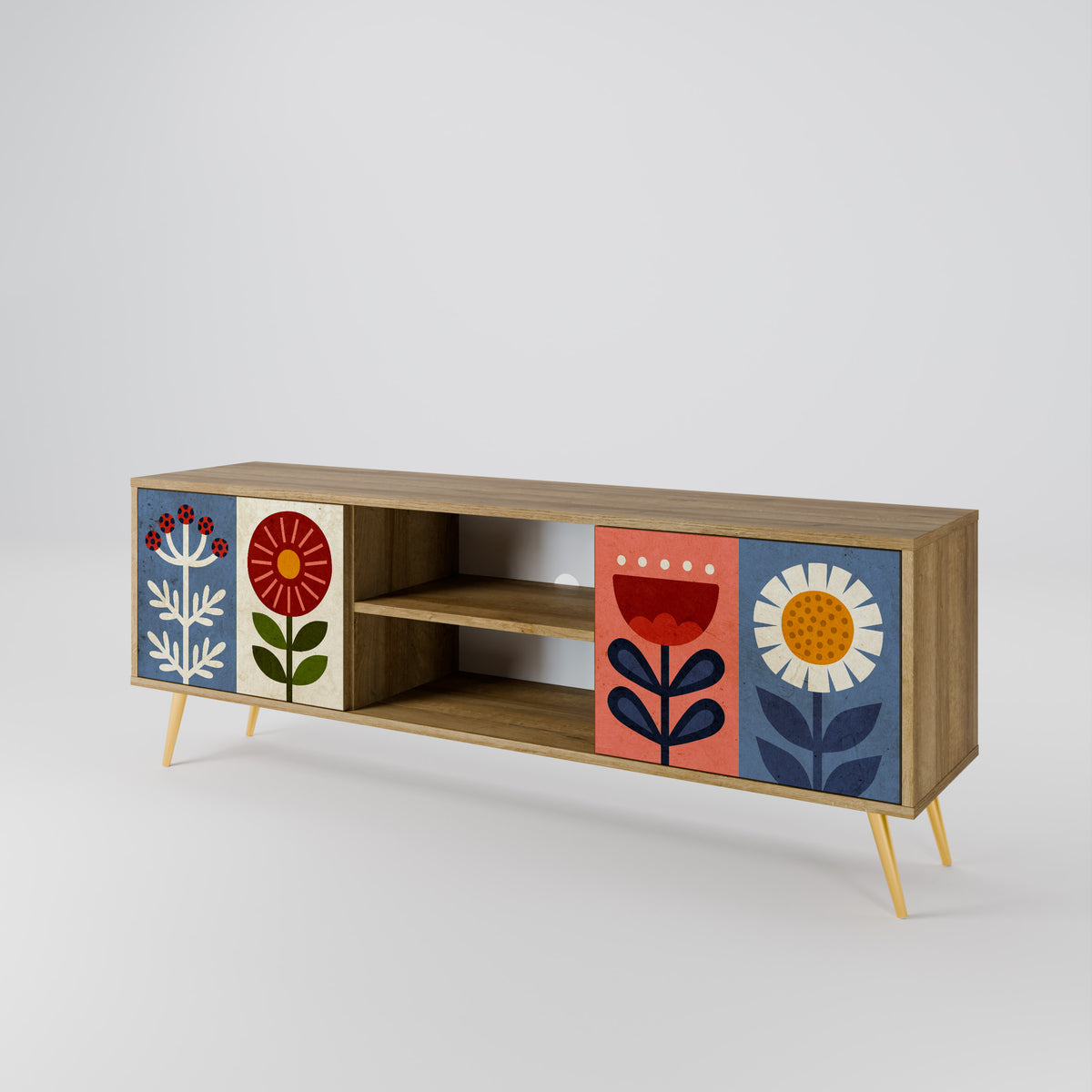 SCANDIC FLOWERET 2-Door TV Cabinet