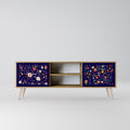 FLORAL COMBINATION 2-Door TV Stand in Oak Effect