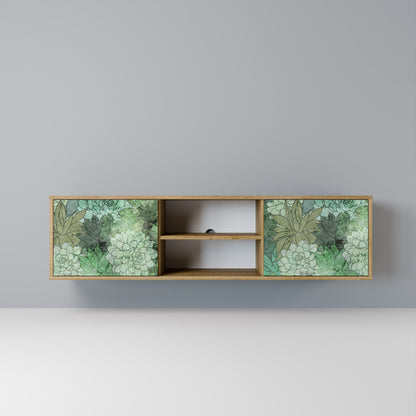 SUCCULENT CLUSTER 2-dörrars TV-bänk i ekeffekt