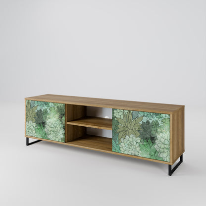 SUCCULENT CLUSTER 2-dörrars TV-bänk i ekeffekt